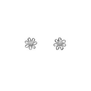 Silver Daisy Earrings 10.5mm