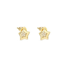 Load image into Gallery viewer, Petit Sparkle Earrings - Star 18K Plated
