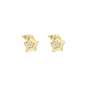 Petit Sparkle Earrings - Star 18K Plated