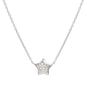 Petit Sparkle Necklace - Star Silver