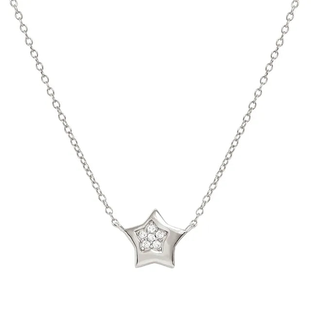 Petit Sparkle Necklace - Star Silver