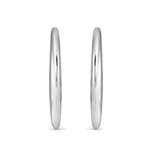 Load image into Gallery viewer, Ecclectica Earrings - Drop Hoop Medium Steel
