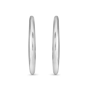 Ecclectica Earrings - Drop Hoop Medium Steel