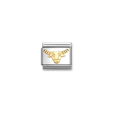 Load image into Gallery viewer, Composable Classic Link Taurus In Bonded Yellow Gold With Etched Detail
