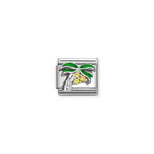 Load image into Gallery viewer, Composable Classic Link Palm Tree In Silver Enamel and Stones
