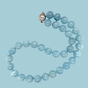 Aquamarine Bead Necklace