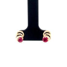 Load image into Gallery viewer, 9ct Yellow Gold Ruby Stud Earrings
