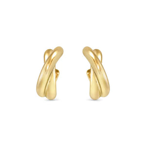 Ecclectica Earrings - Crisscross Hoops Yellow PVD