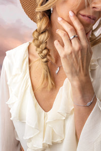 Feather Wisp Drop Earrings