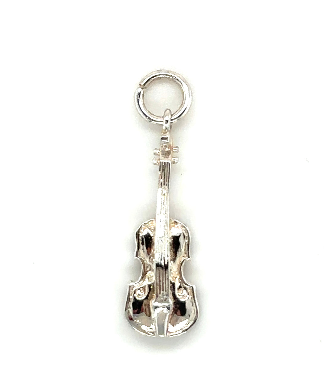 Silver Double Bass Charm