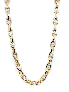 Sterling Silver And Yellow Gold Plated Wishbone Necklet