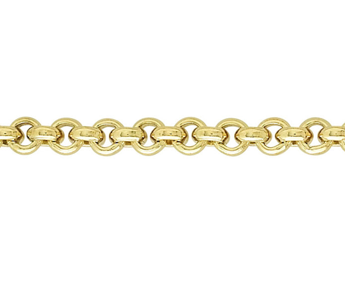 9ct Yellow Gold Round Belcher Bracelet