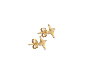 9ct Yellow Gold Beaded Star Stud Earrings