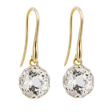 Load image into Gallery viewer, 9ct Yellow And White Gold White Topaz Earrings
