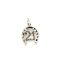 Load image into Gallery viewer, Silver 21 Horseshoe Charm

