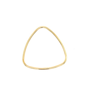 Triangular Yellow Gold Plated Sterling Silver Bangle