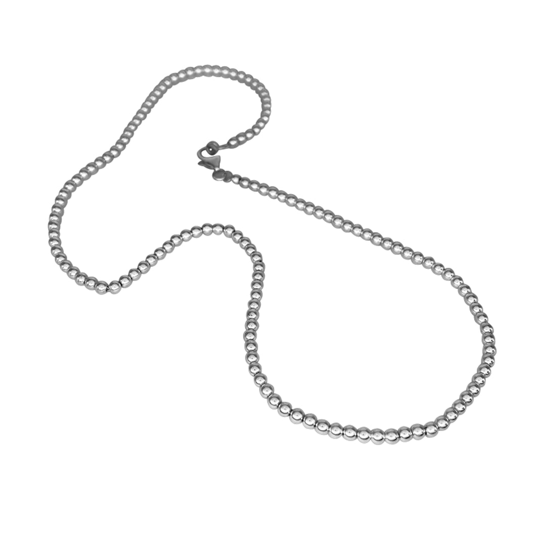 Sterling Silver 3mm Bead Necklace