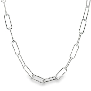 Silver Paper Chain Necklace