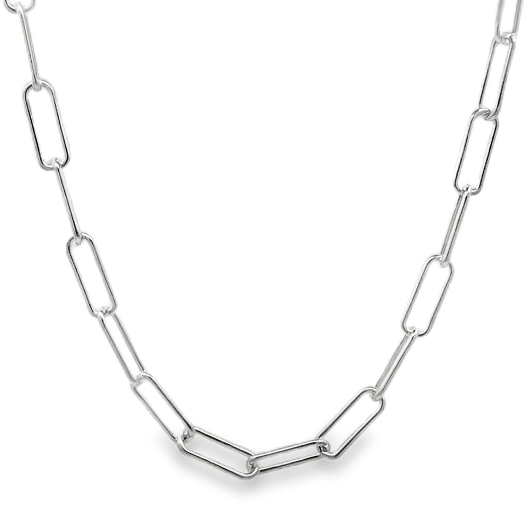 Silver Paper Chain Necklace