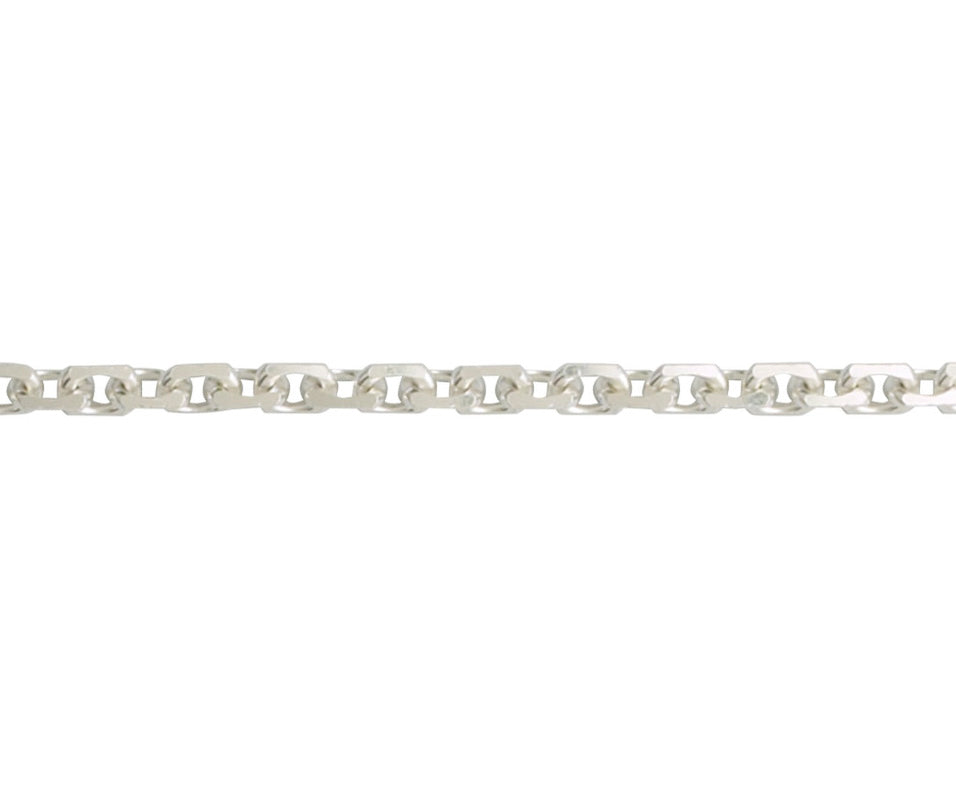 Sterling Silver Angle Filed Trace Bracelet 5.3mm