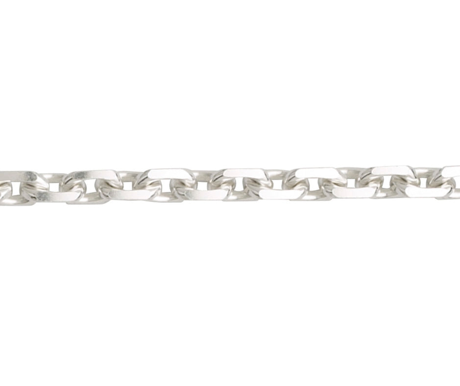 Sterling Silver Angle Filed Trace Bracelet