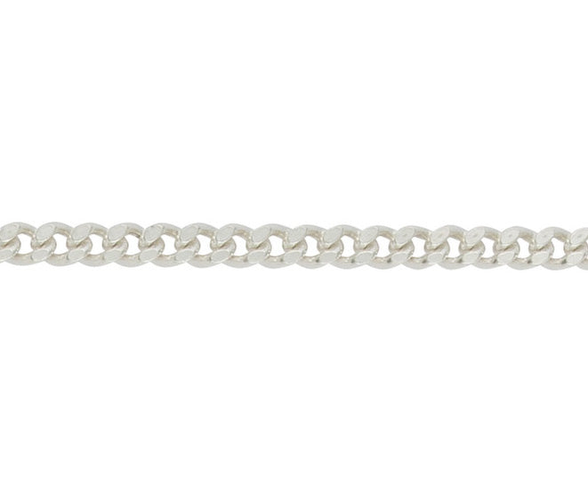 Sterling Silver Filed Curb Bracelet 4.8mm