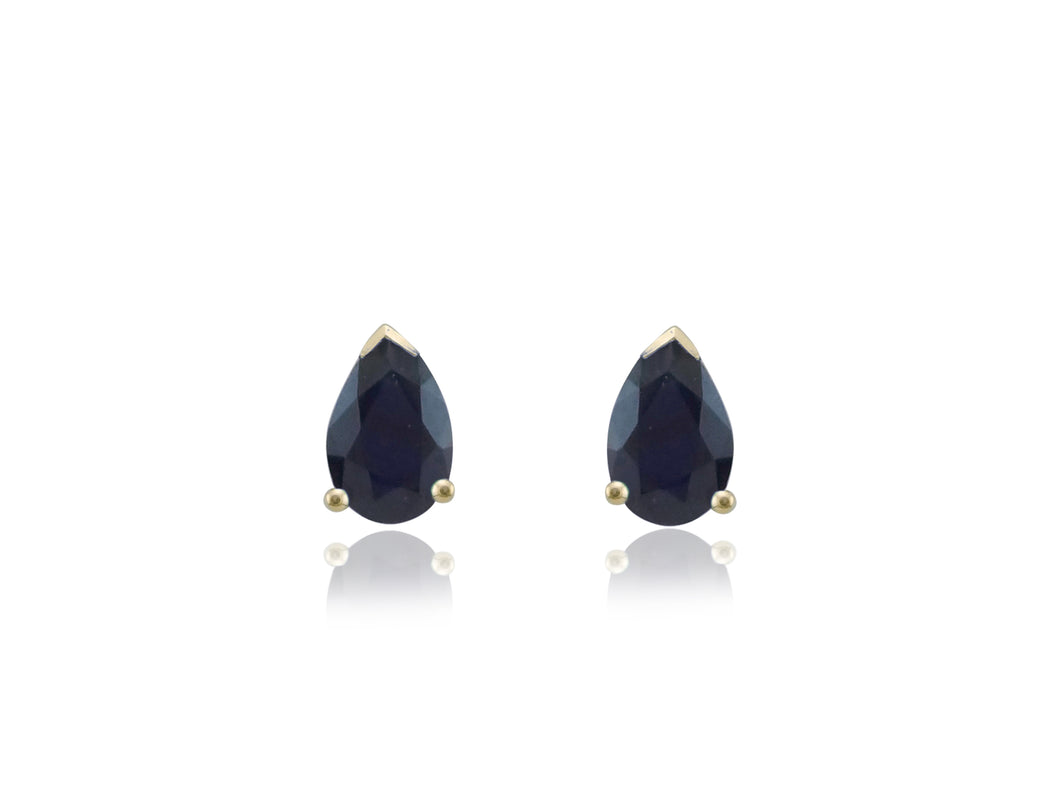 9ct Yellow Gold 6x4mm Pear Shaped Sapphire Earrings