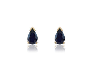 9ct Yellow Gold 5x3mm Pear Shaped Sapphire Earrings
