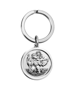 St Christopher Key Ring - Silver Plated