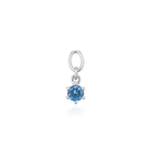Load image into Gallery viewer, Hoop Charm Circolo Uno - With Blue Zirconia
