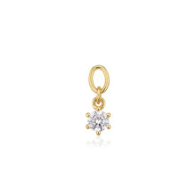 Load image into Gallery viewer, Hoop Charm Circolo Uno - 18K Plated With White Zirconia
