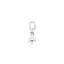 Load image into Gallery viewer, Hoop Charm Circolo Uno - With White Zirconia
