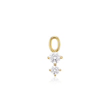 Load image into Gallery viewer, Hoop Charm Circolo Due - 18K Plated With White Zirconia
