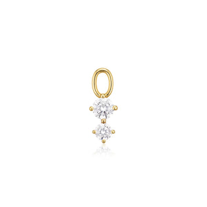 Hoop Charm Circolo Due - 18K Plated With White Zirconia