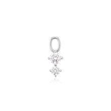 Load image into Gallery viewer, Hoop Charm Circolo Due - With White Zirconia
