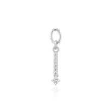 Load image into Gallery viewer, Hoop Charm Circolo Lungo - With White Zirconia
