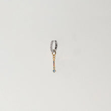 Load image into Gallery viewer, Hoop Charm Circolo Lungo - 18K Plated With Multicoloured Zirconia
