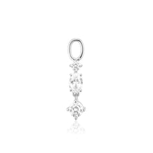 Load image into Gallery viewer, Hoop Charm Pendolo Tre - With White Zirconia
