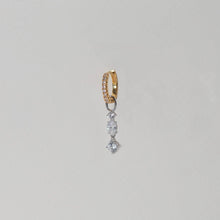 Load image into Gallery viewer, Hoop Charm Pendolo Tre - With White Zirconia
