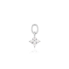 Load image into Gallery viewer, Hoop Charm Lati Quattro - With White Zirconia
