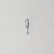 Load image into Gallery viewer, Hoop Charm Occhio - With White Zirconia
