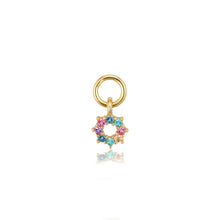 Load image into Gallery viewer, Hoop Charm Sole- 18K Plated With Multicoloured Zirconia
