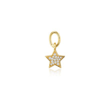 Load image into Gallery viewer, Hoop Charm Stella - 18K Plated With White Zirconia
