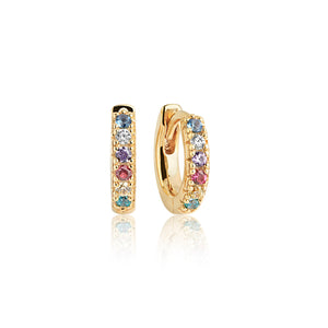 Earrings Ellera Piccolo - 18K Gold Plated With Multi Coloured Zirconia