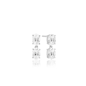 Earrings Ellisse Due Piccolo With White Zirconia