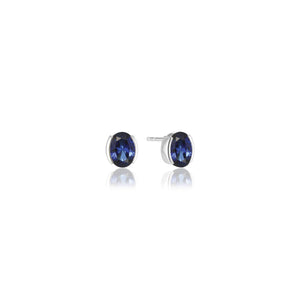 Earrings Ellisse Carezza With Blue Zirconia