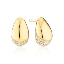 Load image into Gallery viewer, Earrings Goccia - 18K Gold Plated With Clear Zirconia
