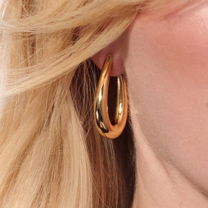 Earrings Piccolo Goccia Pianura - 18K Gold Plated