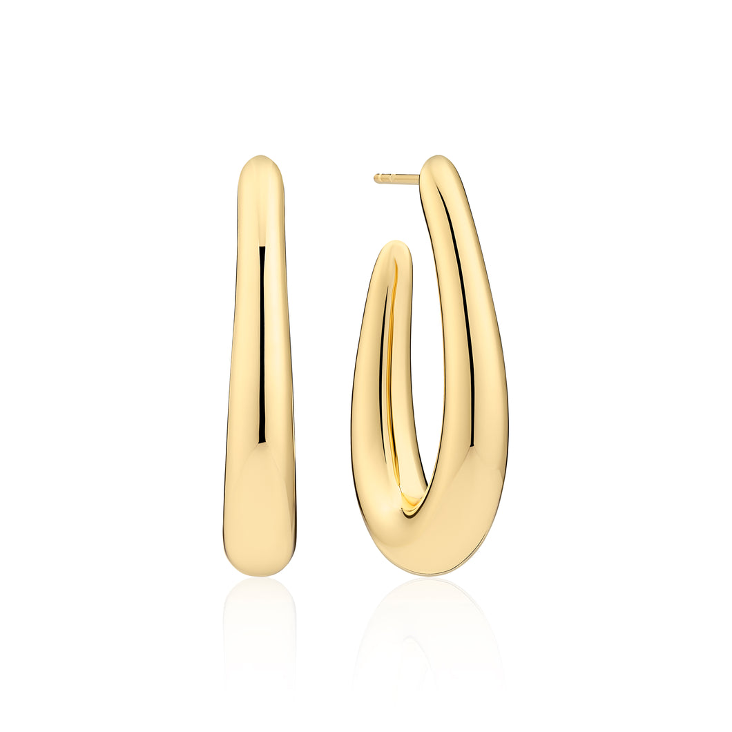 Earrings Grande Goccia Pianura - 18K Gold Plated