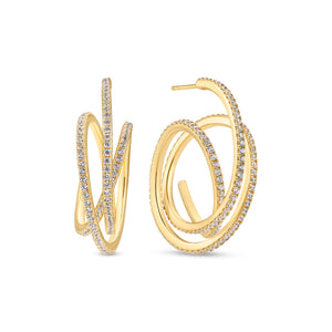 Earrings Spirale Grande - 18K Plated